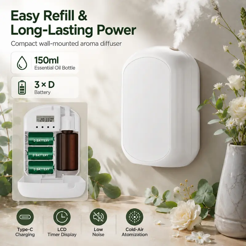 Batteridriven toalettaromadispenser